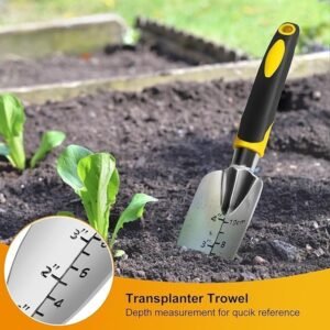 5 Pcs Gardening Tools with Non-Slip Rubber Grip