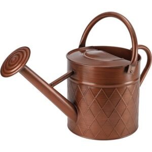 1.75 Gallon Outdoor Metal Watering Can for Garden Plants, Copper