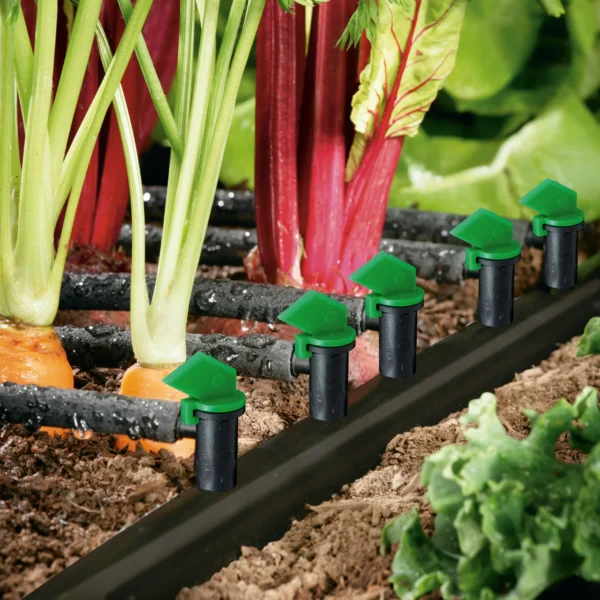 Irrigation Vegetable Garden Soaker Watering Kit with Flag Drippers - Image 2